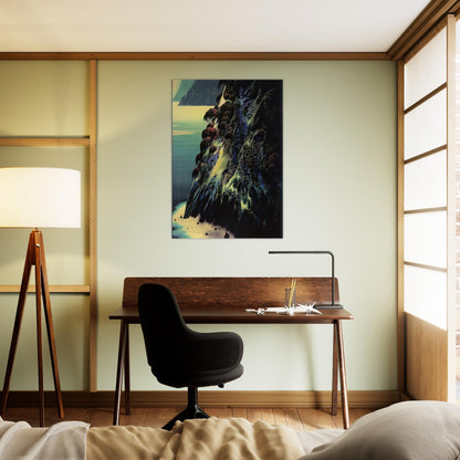 Big Sur Poem - Eyvind Earle Brushed Aluminum Print - 70x100 cm / 28x40 inches | Eyvind Earle Aluminum Print | Eyvind Earle Prints