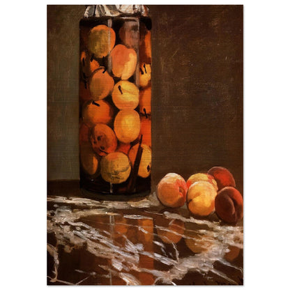 Jar Of Peaches - claude monet Brushed Aluminum Print - 70x100 cm / 28x40 inches | claude monet Aluminum Print | claude monet Prints