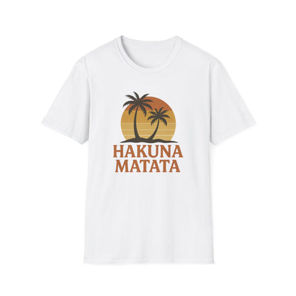 Camiseta con gráfico retro de Hakuna Matata, camiseta con vibra positiva "No Worries", camiseta vintage inspirada en los 90, camiseta con frase "Siéntete bien", regalo unisex