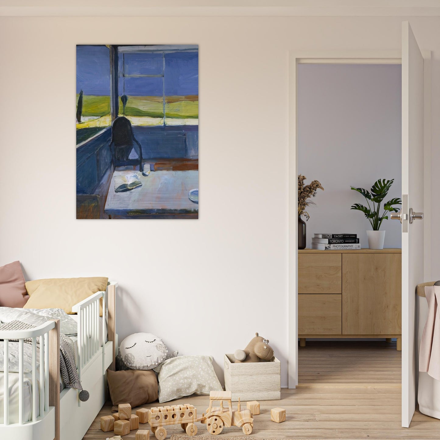 Interior with Book - Richard Diebenkorn Brushed Aluminum Print - 70x100 cm / 28x40 inches | Richard Diebenkorn Aluminum Print | Richard Diebenkorn Prints