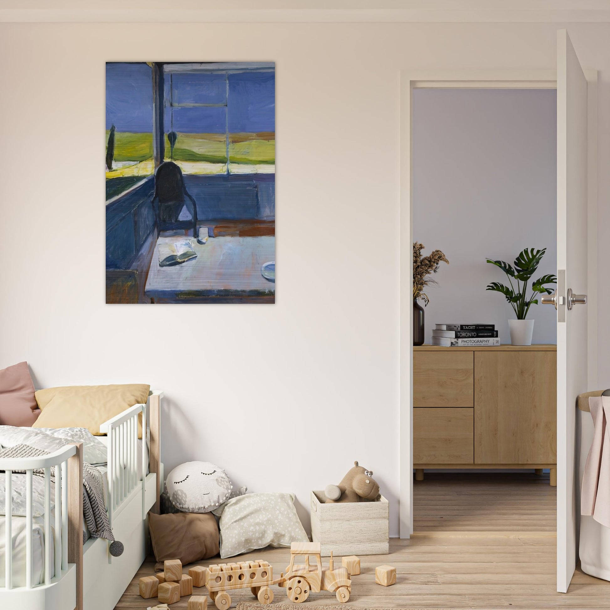 Interior with Book - Richard Diebenkorn Brushed Aluminum Print - 70x100 cm / 28x40 inches | Richard Diebenkorn Aluminum Print | Richard Diebenkorn Prints