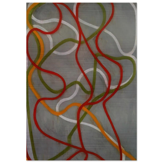 The Attended - 1999 - Brice Marden Brushed Aluminum Print - 70x100 cm / 28x40 inches | Brice Marden Aluminum Print | Brice Marden Prints