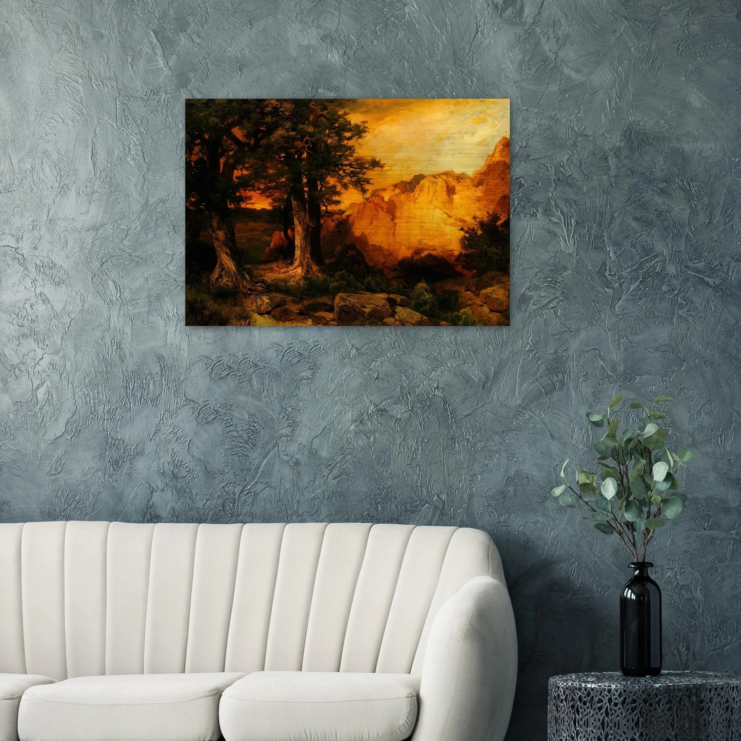 The Grand Canyon - Thomas Moran Brushed Aluminum Print - 70x100 cm / 28x40 inches | Thomas Moran Aluminum Print | Thomas Moran Prints