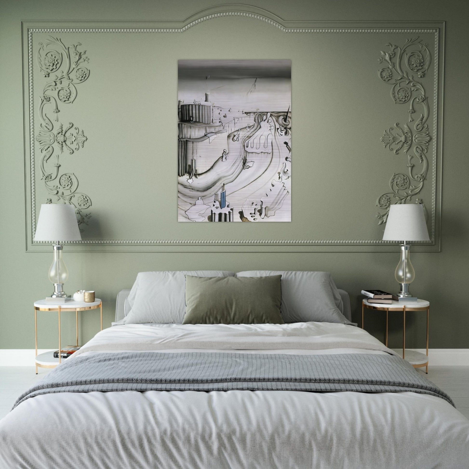 Promontory Palace - Yves Tanguy Brushed Aluminum Print - 70x100 cm / 28x40 inches | Yves Tanguy Aluminum Print | Yves Tanguy Prints