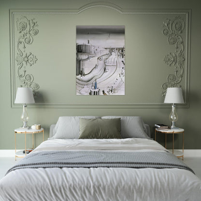 Promontory Palace - Yves Tanguy Brushed Aluminum Print - 70x100 cm / 28x40 inches | Yves Tanguy Aluminum Print | Yves Tanguy Prints