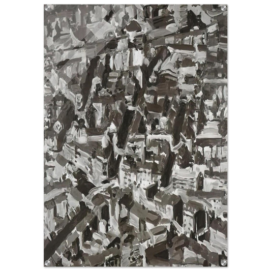 TOWNSCAPE D 1968 - Gerhard Richter Acrylic Print - 70x100 cm / 28x40″ inches | Gerhard Richter Wall Art | Gerhard Richter Prints