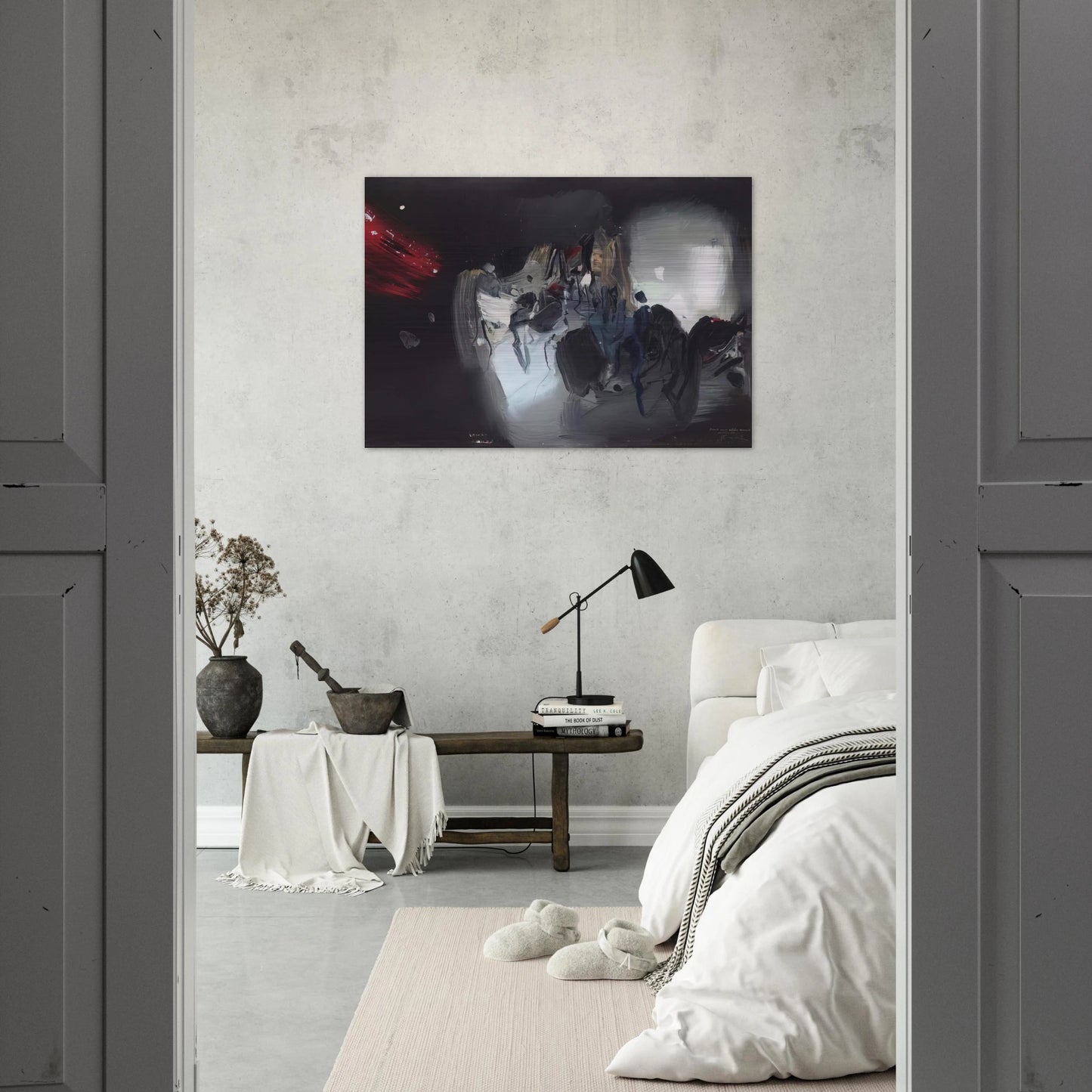 COMPOSITION 1972 - Chu teh Chun Brushed Aluminum Print - 70x100 cm / 28x40 inches | Chu teh Chun Aluminum Print | Chu teh Chun Prints
