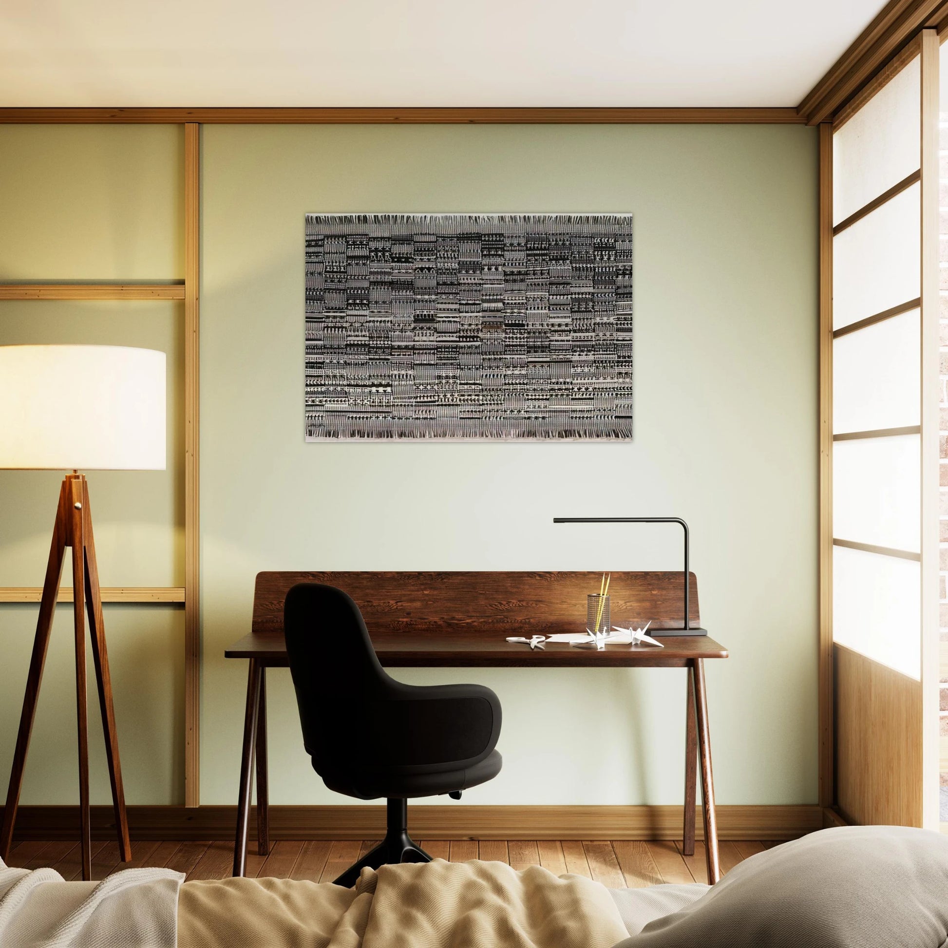 OPEN LETTER 1958 - Anni Albers Brushed Aluminum Print - 70x100 cm / 28x40 inches | Anni Albers Aluminum Print | Anni Albers Prints