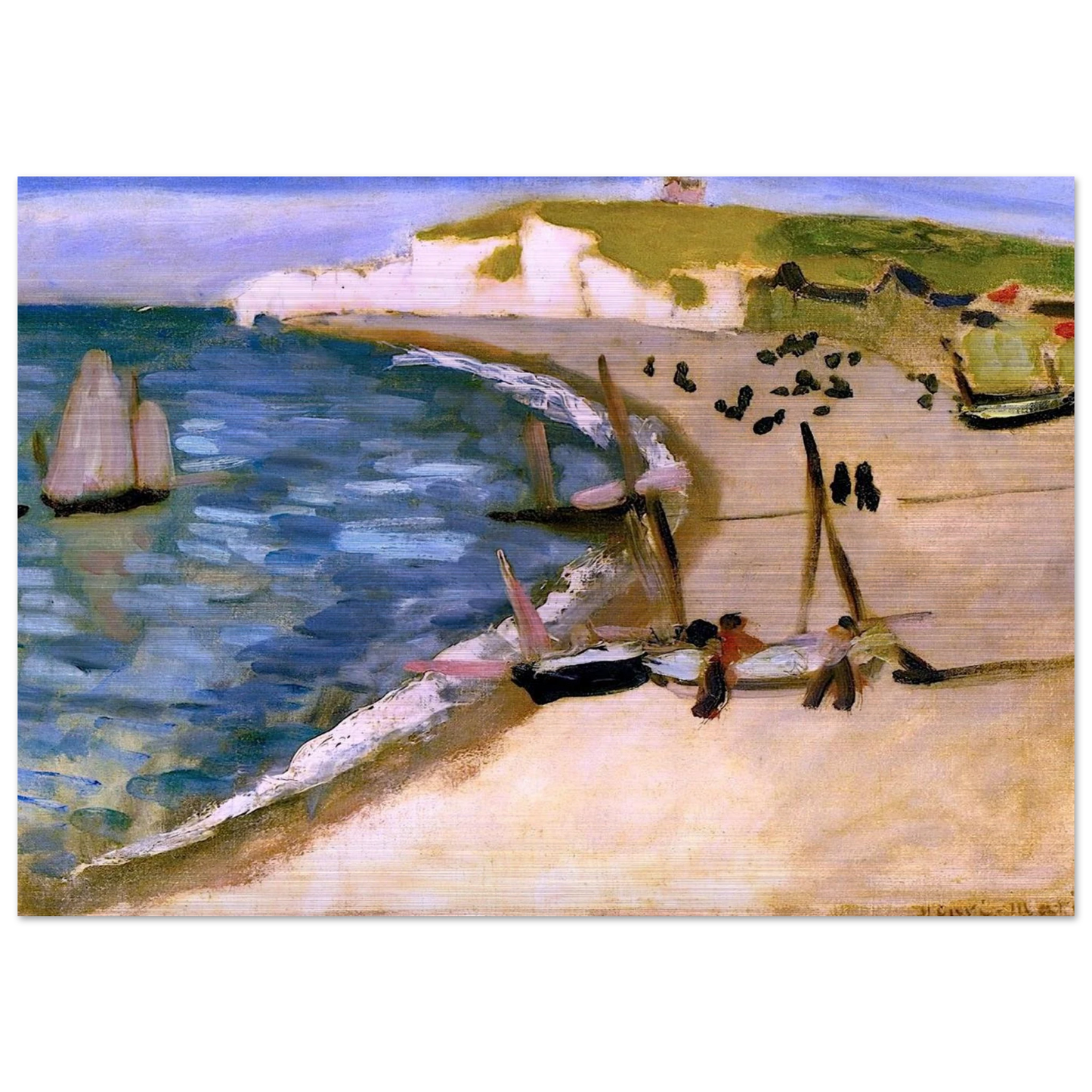 AHT AMONT CLIFFS AT ETRETAT 1921 - Henri Matisse Brushed Aluminum Print - 70x100 cm / 28x40 inches | Henri Matisse Aluminum Print | Henri Matisse Prints