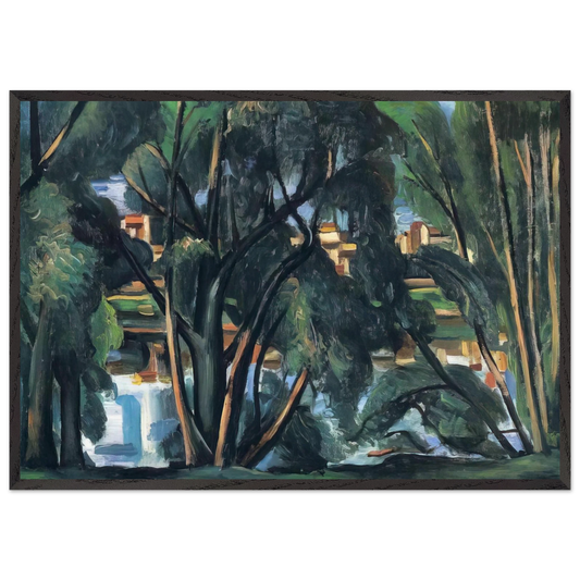 TREES ON THE BANKS OF THE SEINE 1913 - Andre Derain 70x100 cm / 28x40 inches Framed Art Print – Black Wooden Frame