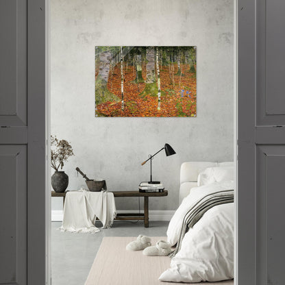 FARMHOUSE WITH BIRCH TREES 1903 - Gustav Klimt Acrylic Print - 70x100 cm / 28x40″ inches