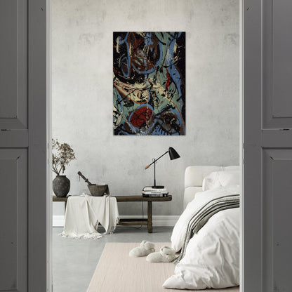 COMPOSITION WITH POURING II - Jackson Pollock Brushed Aluminum Print - 70x100 cm / 28x40 inches | Jackson Pollock Aluminum Print | Jackson Pollock Prints