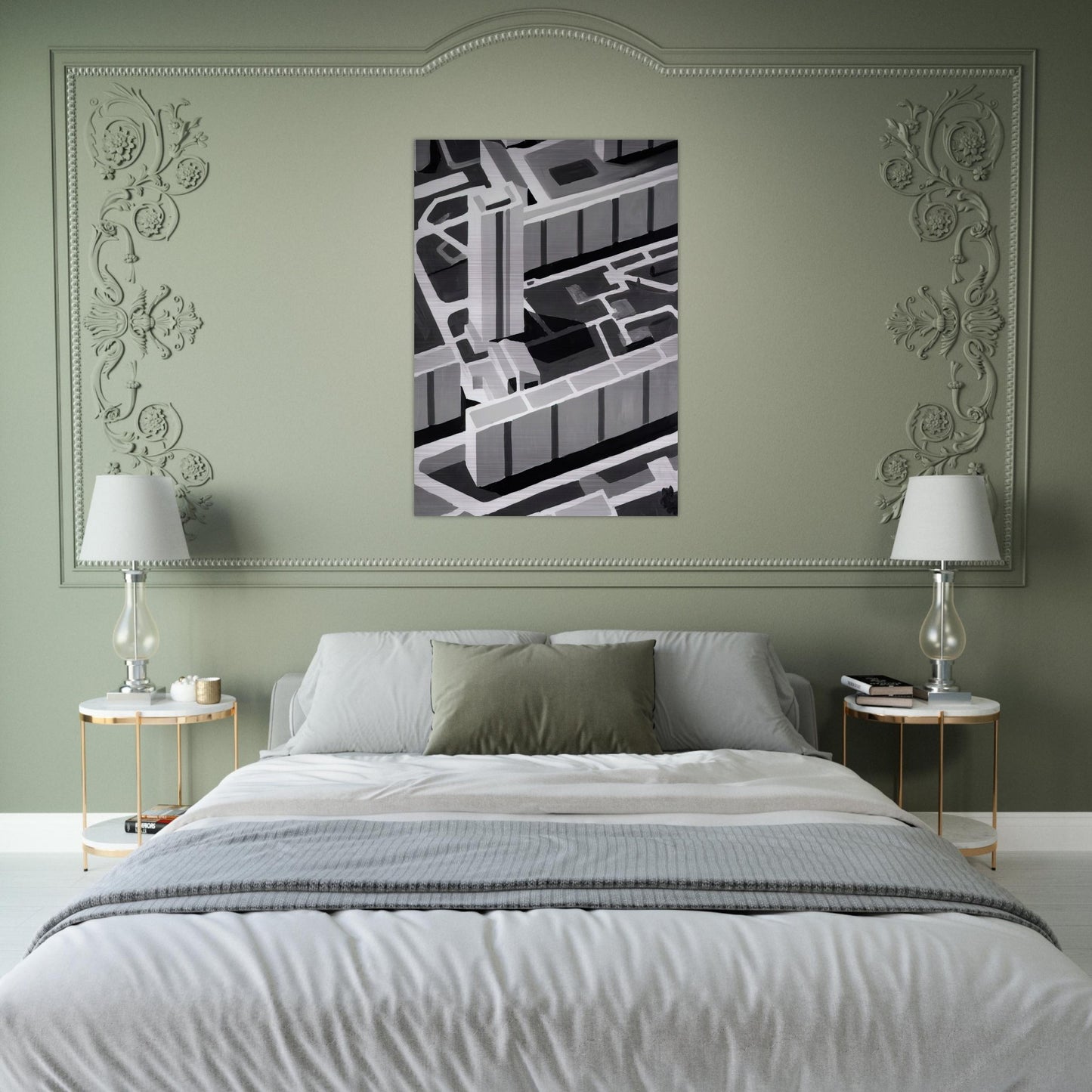 TOWNSCAPE SL 1969 - Gerhard Richter Brushed Aluminum Print - 70x100 cm / 28x40 inches | Gerhard Richter Aluminum Print | Gerhard Richter Prints