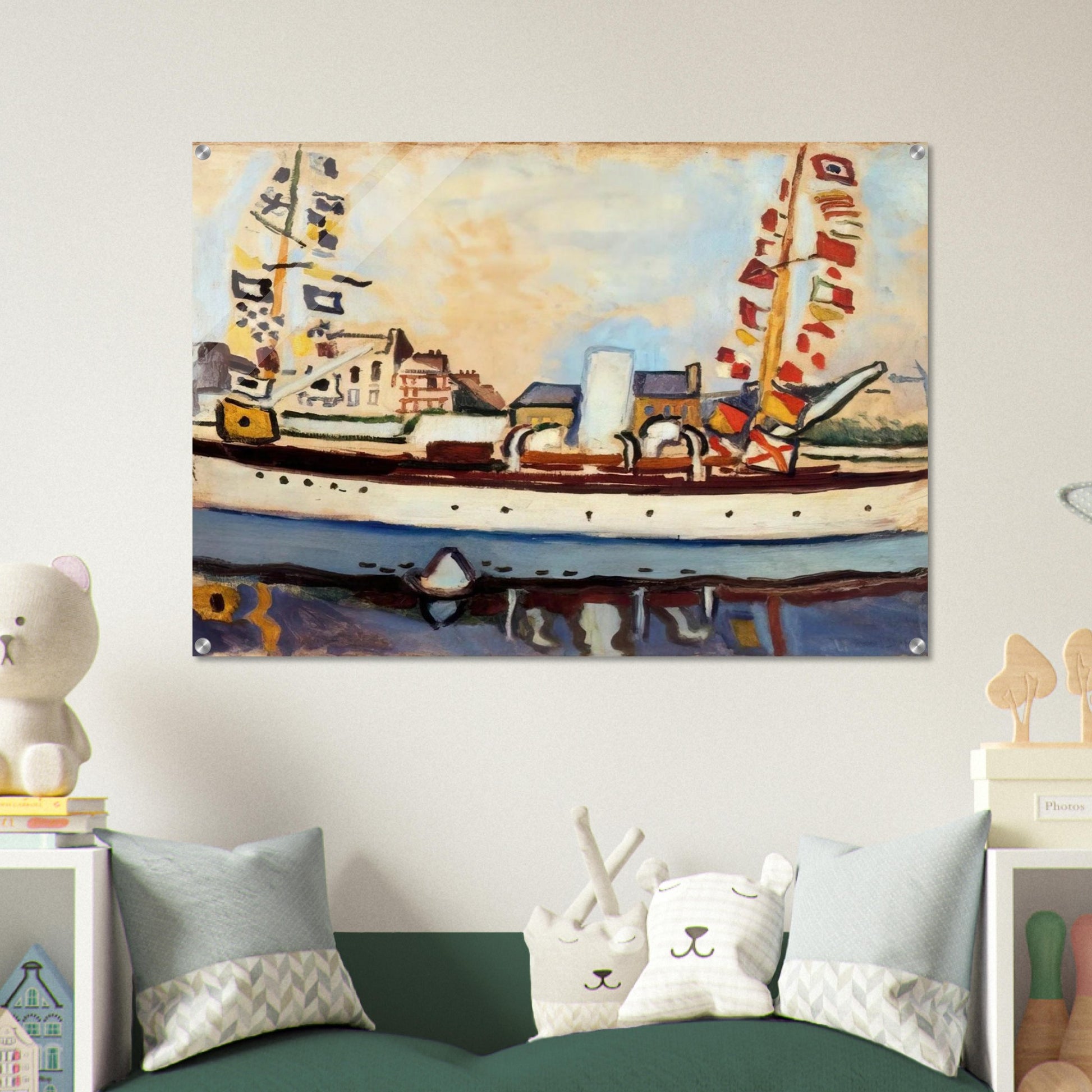THE ENGLISH YACHT 1906 - Raoul Dufy Acrylic Print - 70x100 cm / 28x40″ inches