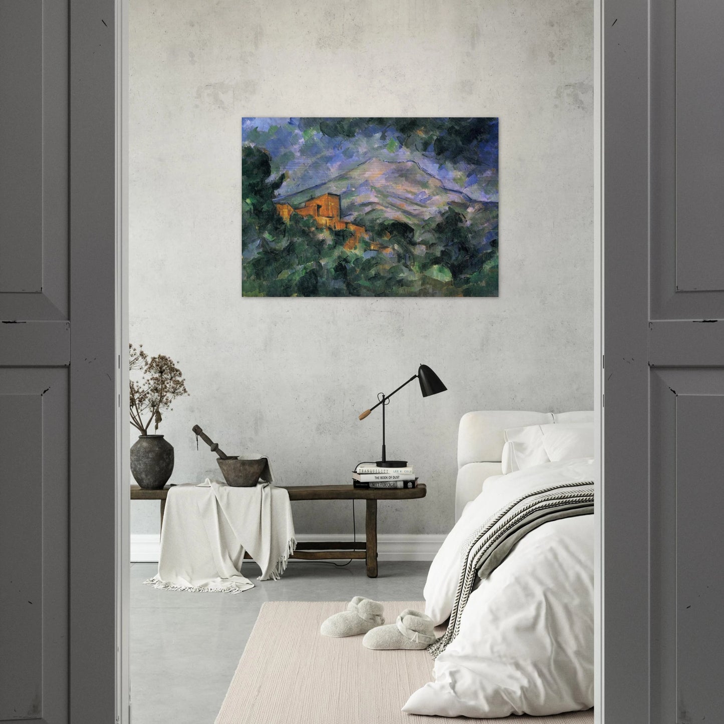 Montagne Sainte-Victoire and the Black Chateau - Paul Cézanne Brushed Aluminum Print - 70x100 cm / 28x40 inches | Paul Cézanne Aluminum Print | Paul Cézanne Prints