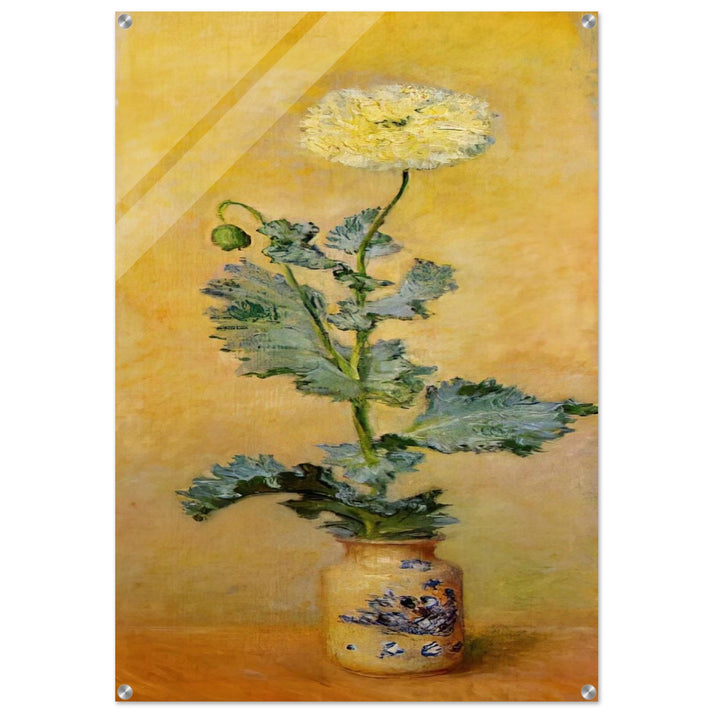 White Poppy - claude monet Acrylic Print - 70x100 cm / 28x40″ inches