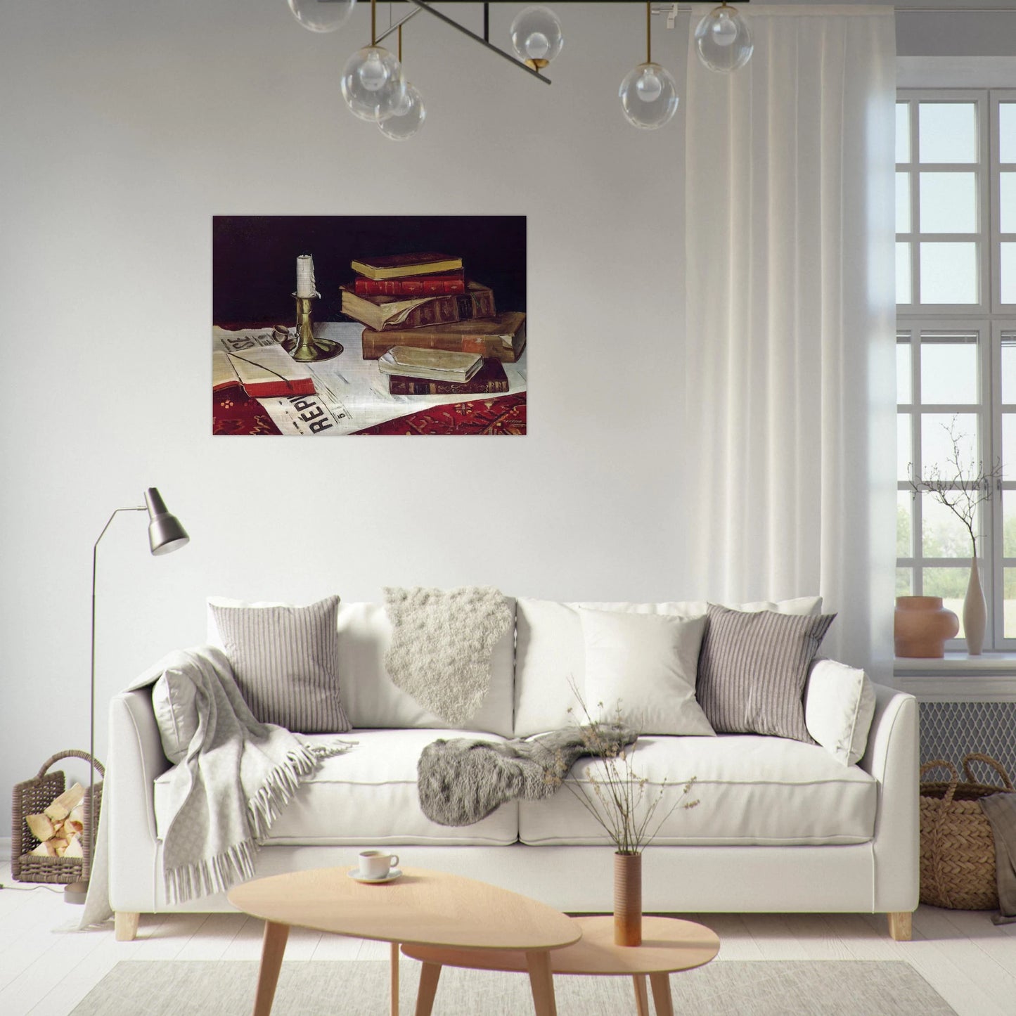 STILL LIFE WITH BOOKS AND CANDLE 1890 - Henri Matisse Brushed Aluminum Print - 70x100 cm / 28x40 inches | Henri Matisse Aluminum Print | Henri Matisse Prints