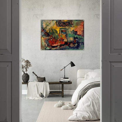 Still Life Interior - Hans Hofmann Acrylic Print - 70x100 cm / 28x40″ inches | Hans Hofmann Wall Art | Hans Hofmann Prints