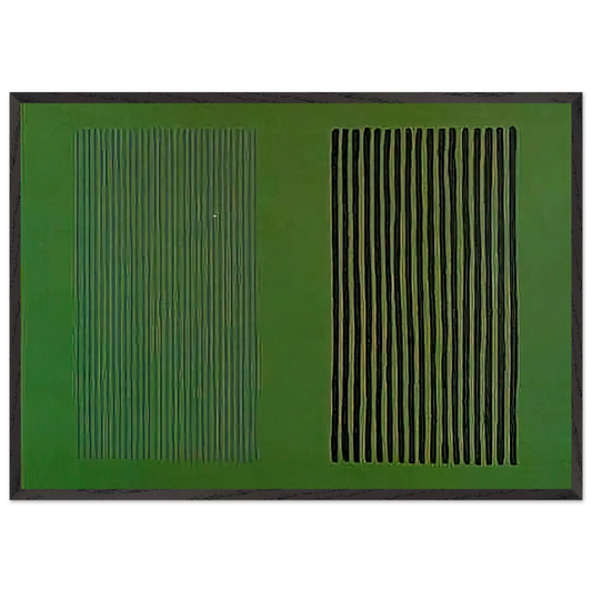 Green Giant - 1980 - Gene Davis 70x100 cm / 28x40 inches Framed Art Print – Black Wooden Frame