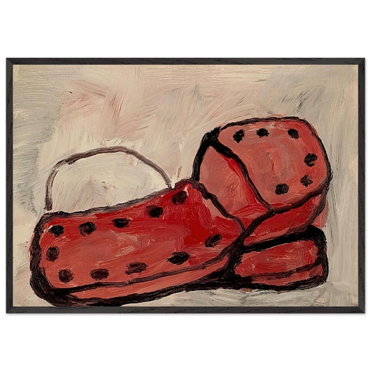 SHOES 1968 - Philip Guston 70x100 cm / 28x40 inches Framed Art Print – Black Wooden Frame
