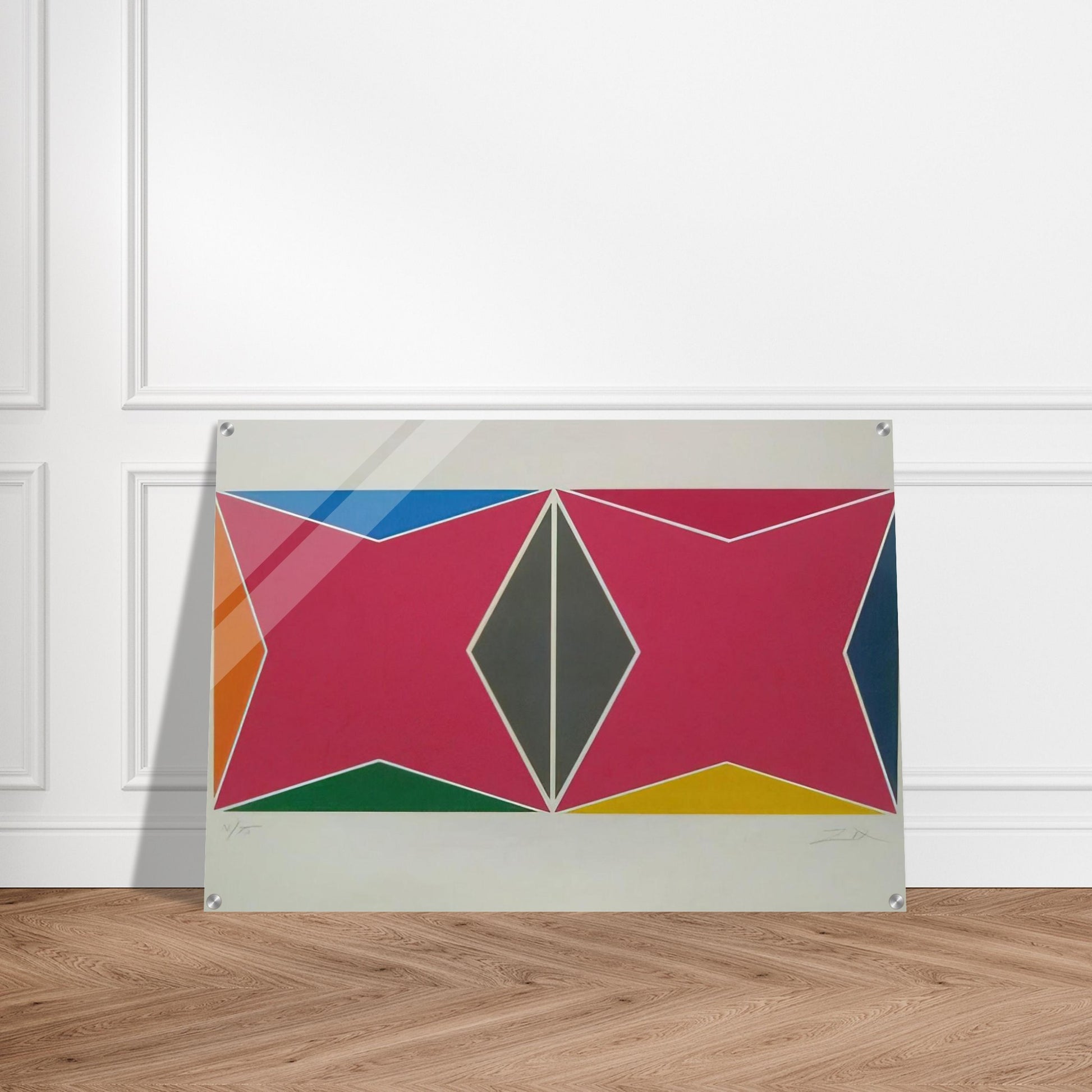 Geometric Composition - Hard Edge Painting - Larry Zox Acrylic Print - 70x100 cm / 28x40″ inches | Larry Zox Wall Art | Larry Zox Prints