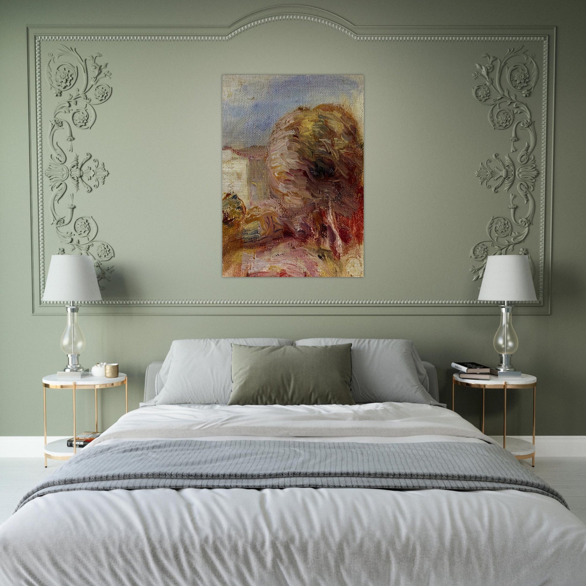 La Poste at Cagnes - Pierre-Auguste Renoir Brushed Aluminum Print - 70x100 cm / 28x40 inches | Pierre-Auguste Renoir Aluminum Print | Pierre-Auguste Renoir Prints