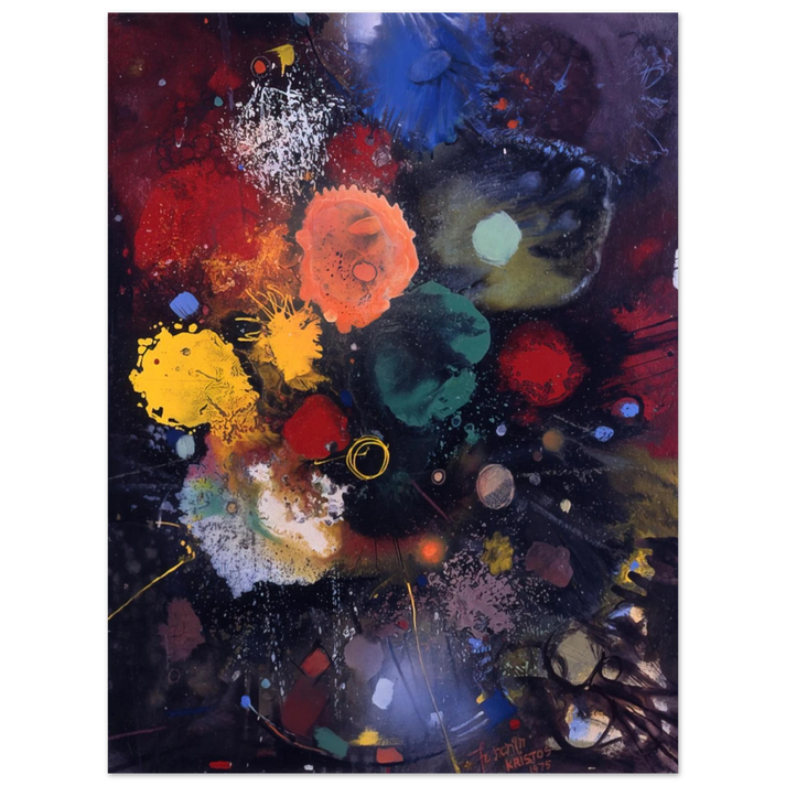 Gebre Kristos Desta - Flowers No. 5 - 1975  75x100 cm / 30x40inches Fine Art Poster