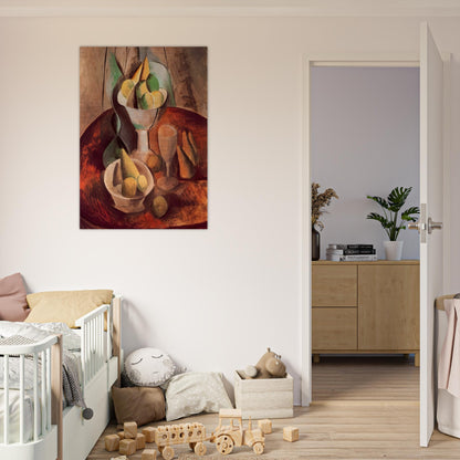 Fruit in a Vase - 1909 - Pablo Picasso Brushed Aluminum Print - 70x100 cm / 28x40 inches | Pablo Picasso Aluminum Print | Pablo Picasso Prints