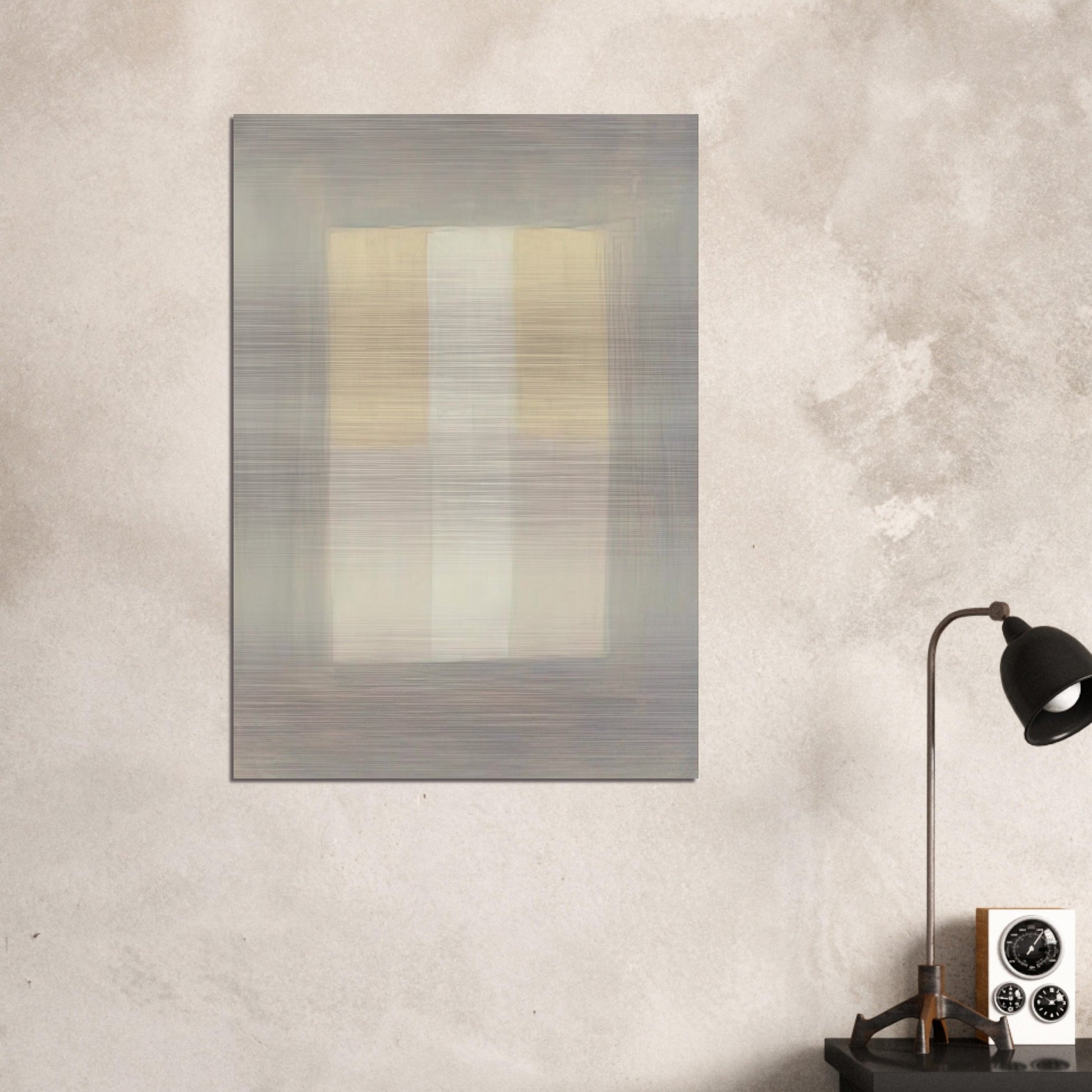 Desert Rain - Agnes Martin Brushed Aluminum Print - 70x100 cm / 28x40 inches | Agnes Martin Aluminum Print | Agnes Martin Prints
