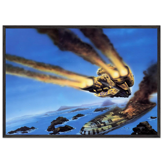 Chris Foss N10 - Chris Foss 70x100 cm / 28x40 inches Framed Art Print – Black Wooden Frame