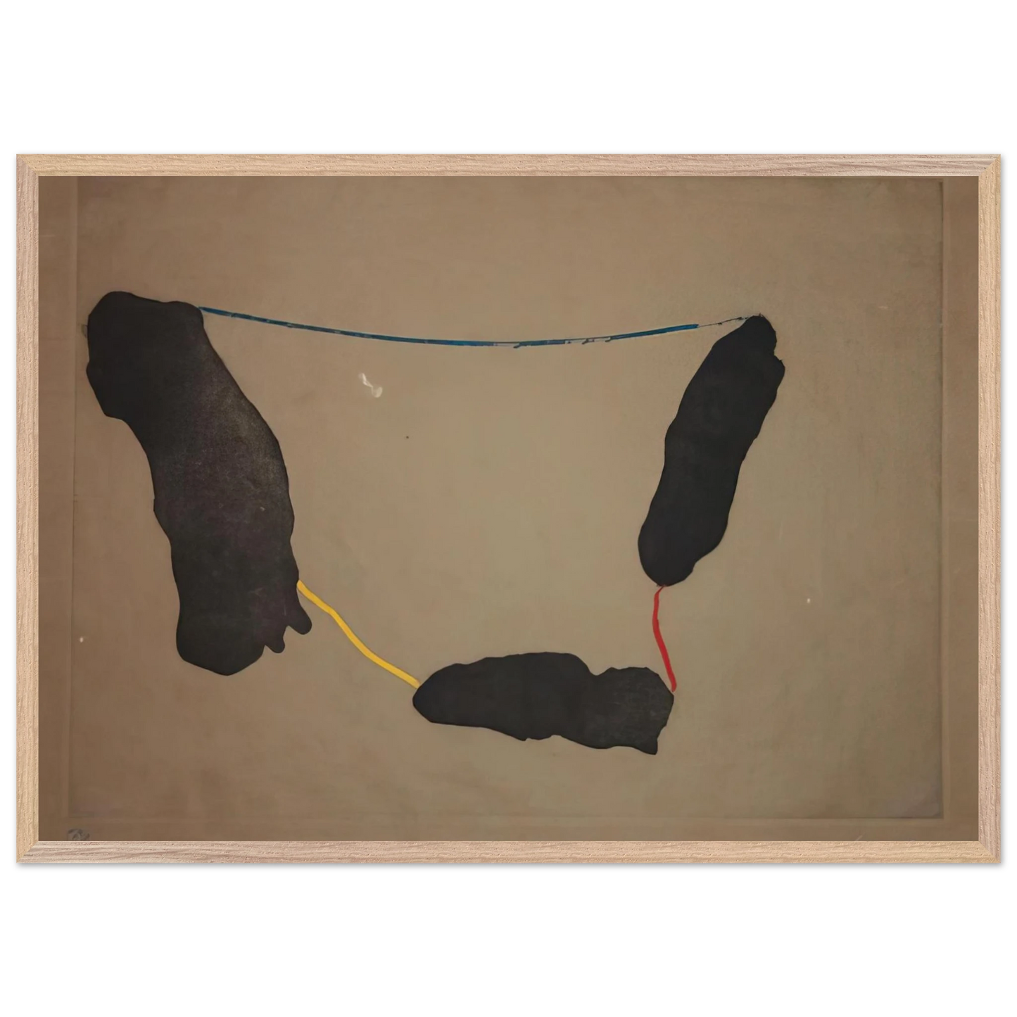 Helen Frankenthaler - Connected By Joy - 1973 Wall art - A2 (42 x 59.4  cm) - Premium Wooden Framed Poster With Fine Art Paper-canvas - Wood frame