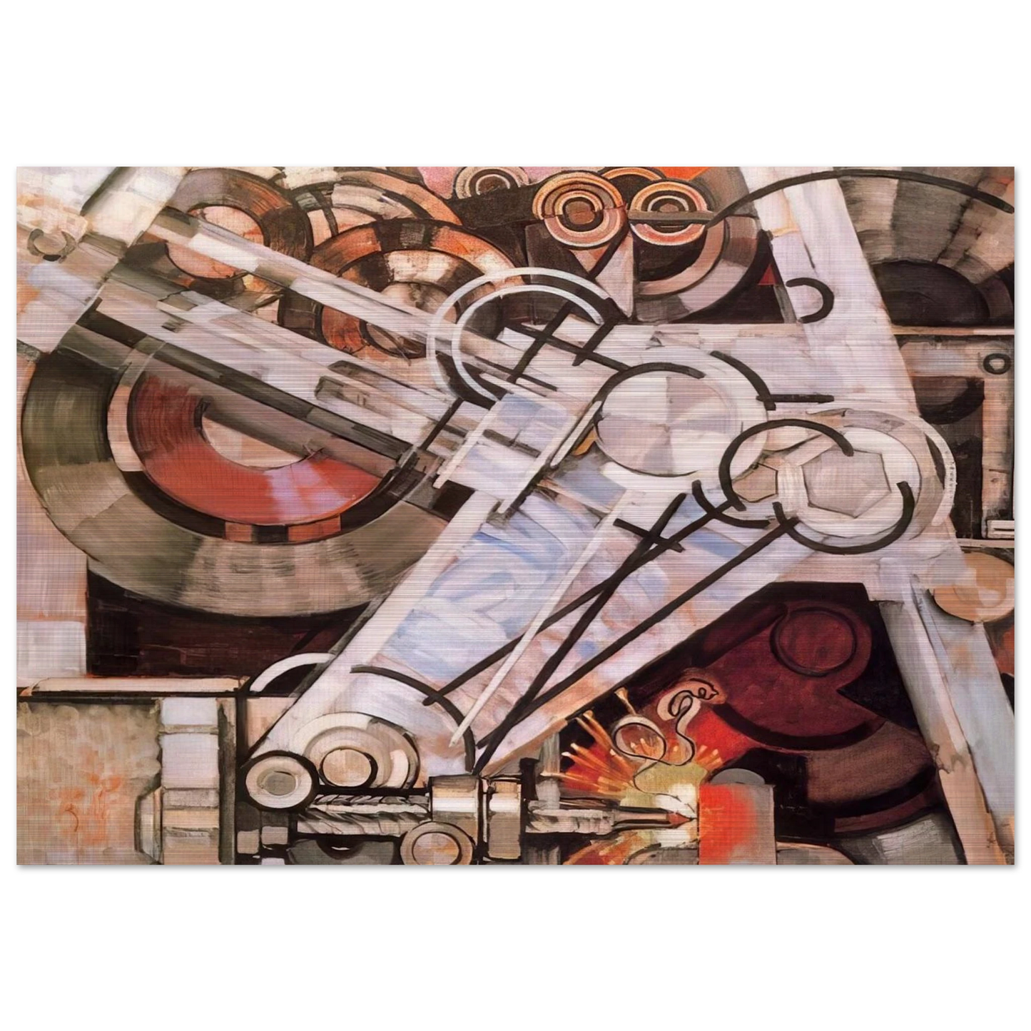 Drill - Frantisek Kupka Brushed Aluminum Print - 70x100 cm / 28x40 inches | Frantisek Kupka Aluminum Print | Frantisek Kupka Prints