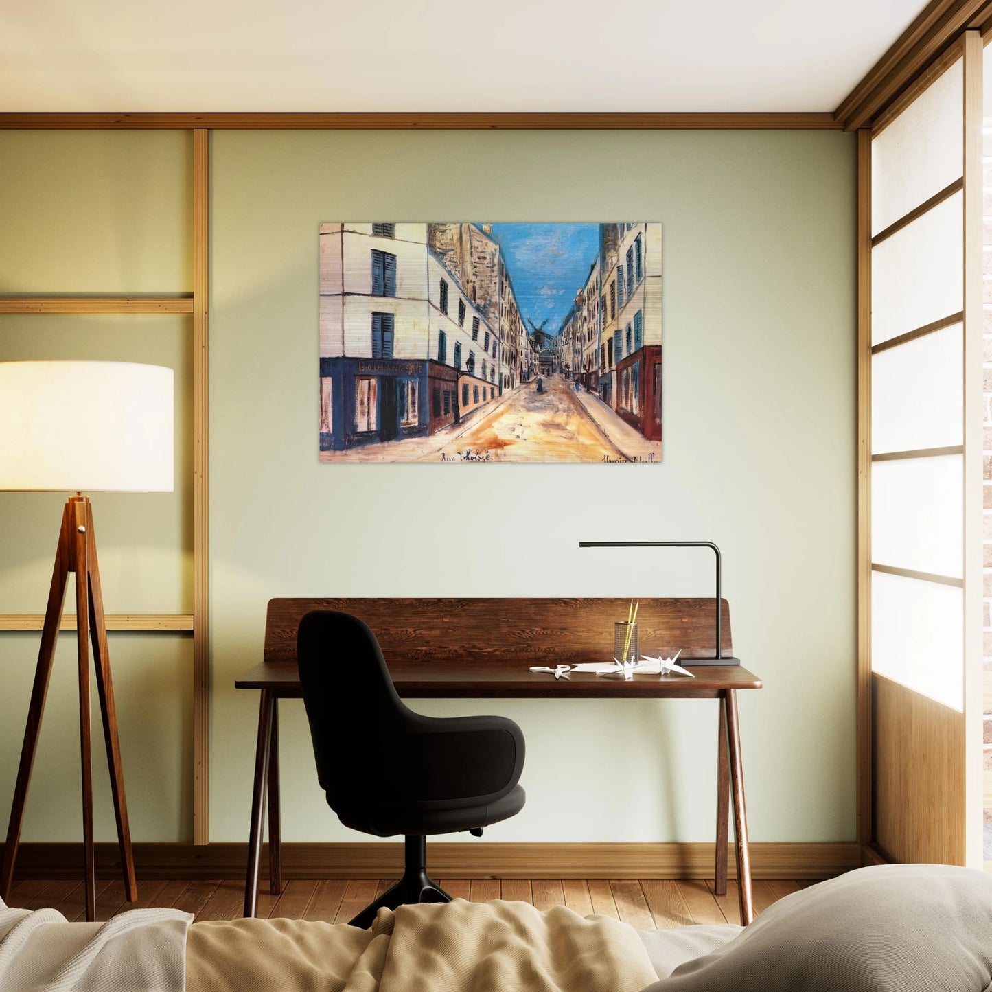 THOLOZE STREET - Maurice Utrillo Brushed Aluminum Print - 70x100 cm / 28x40 inches | Maurice Utrillo Aluminum Print | Maurice Utrillo Prints