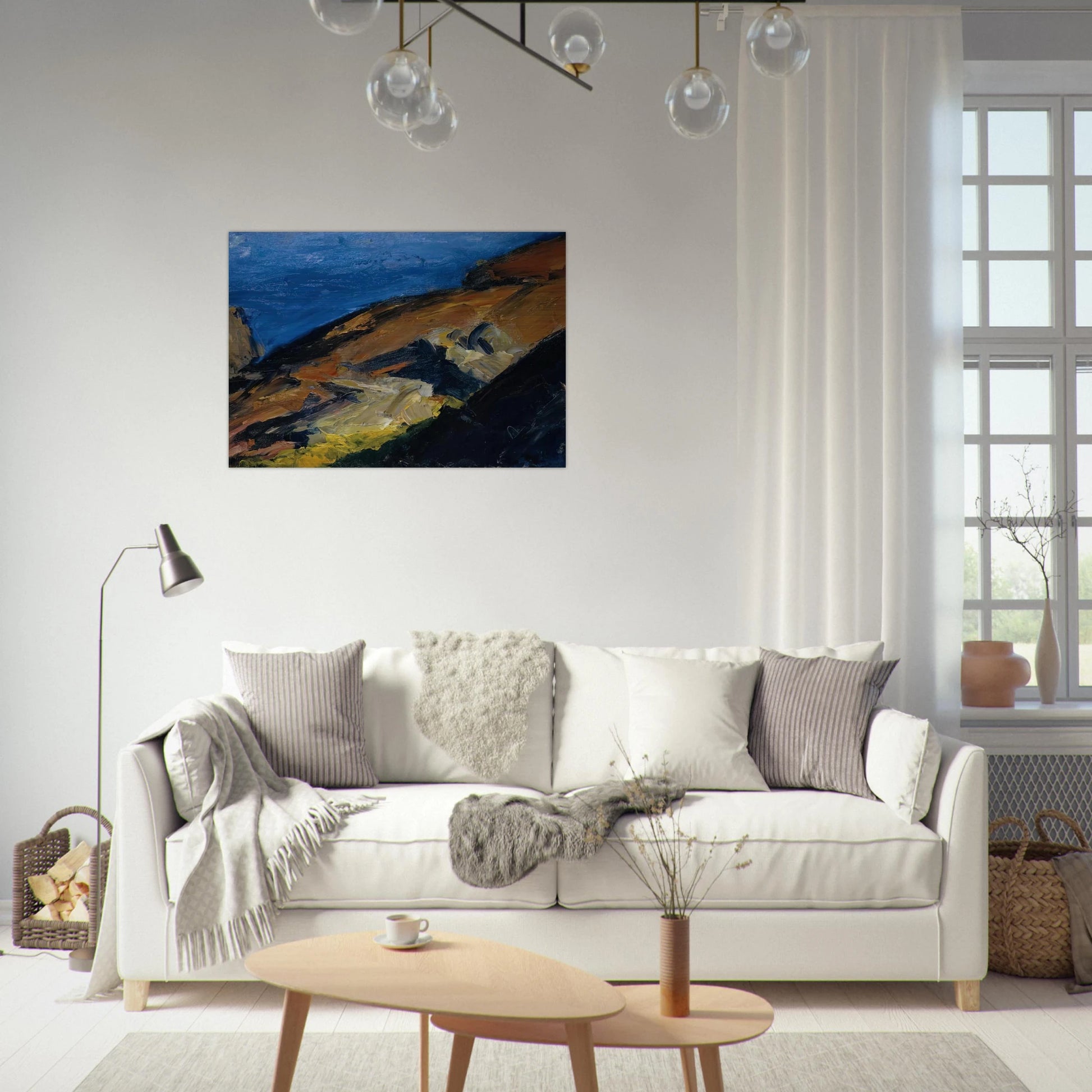 Rocks and Shore - Edward Hopper Brushed Aluminum Print - 70x100 cm / 28x40 inches | Edward Hopper Aluminum Print | Edward Hopper Prints