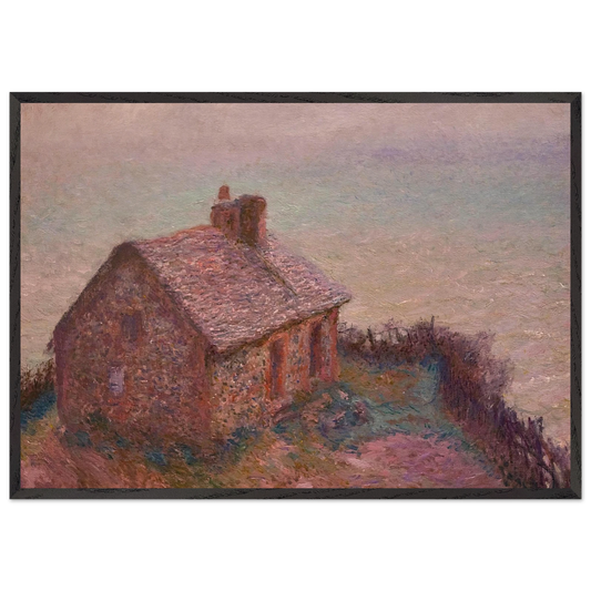Customs House at Varengaville - claude monet 70x100 cm / 28x40 inches Framed Art Print – Black Wooden Frame