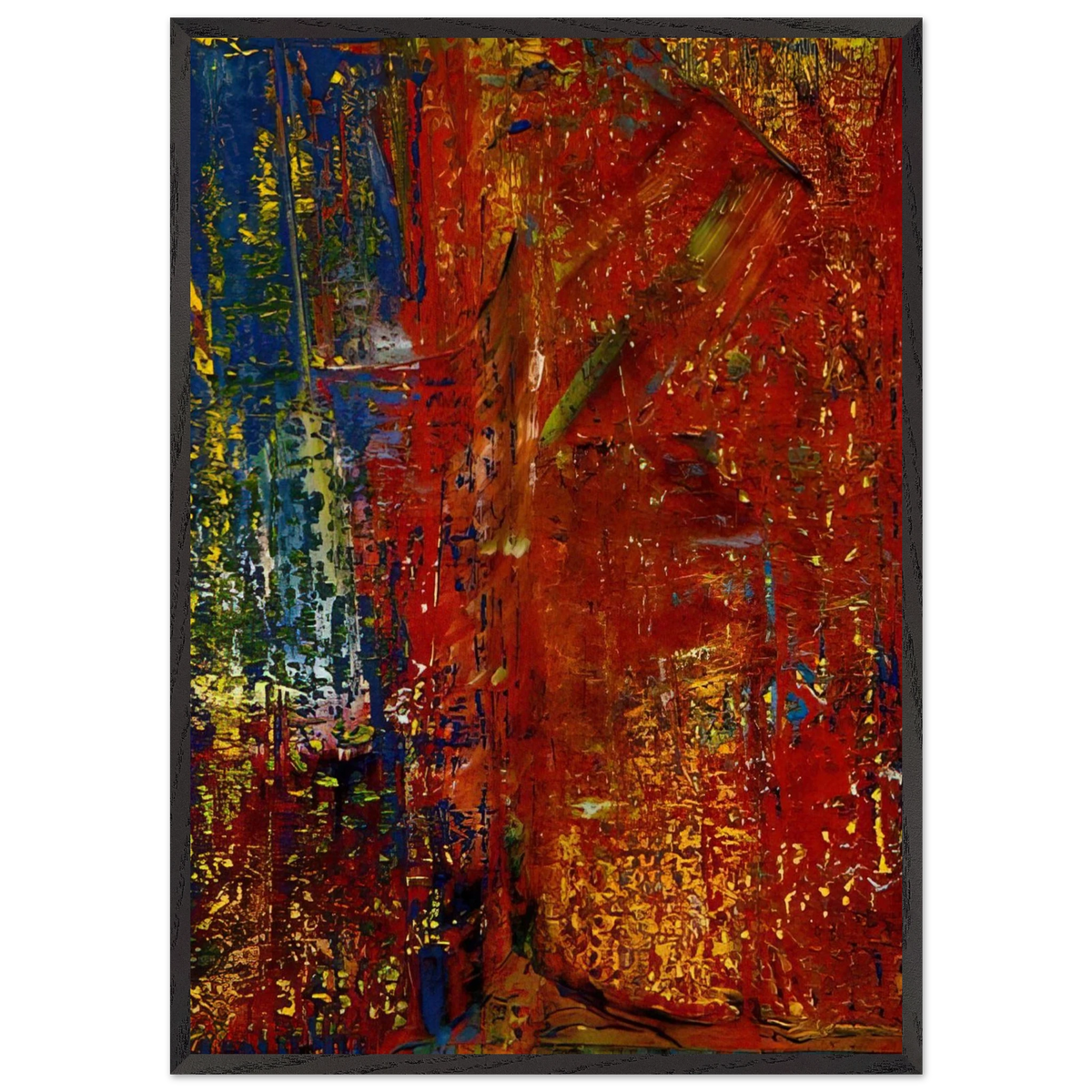 Untitled N38 - Gerhard Richter 70x100 cm / 28x40 inches Framed Art Print – Black Wooden Frame