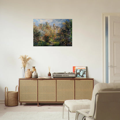 The Moreno Garden at Bordighera - claude monet Brushed Aluminum Print - 70x100 cm / 28x40 inches | claude monet Aluminum Print | claude monet Prints
