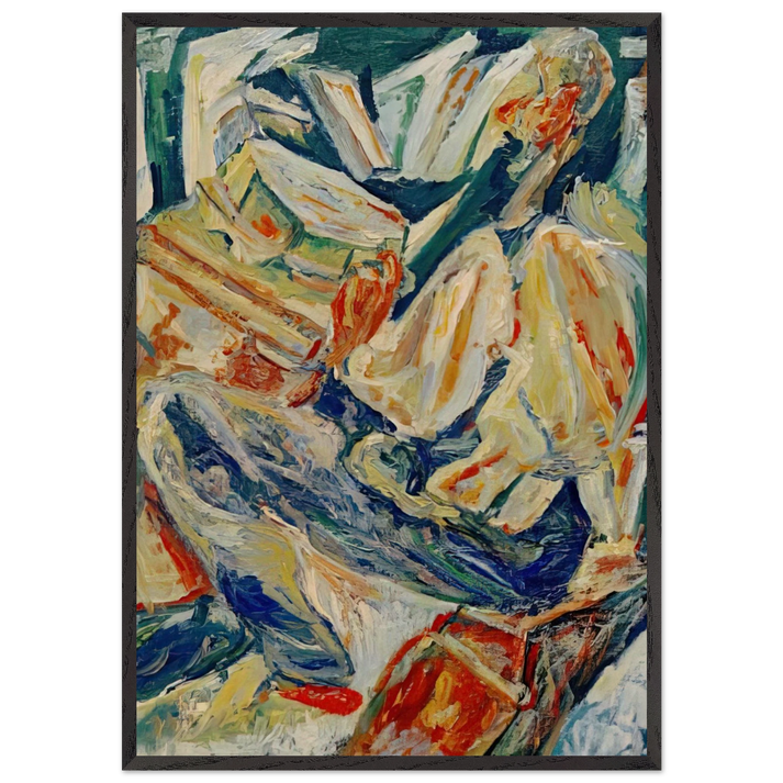 THE PHILOSOPHER 1921 - Chaim Soutine 70x100 cm / 28x40 inches Framed Art Print – Black Wooden Frame