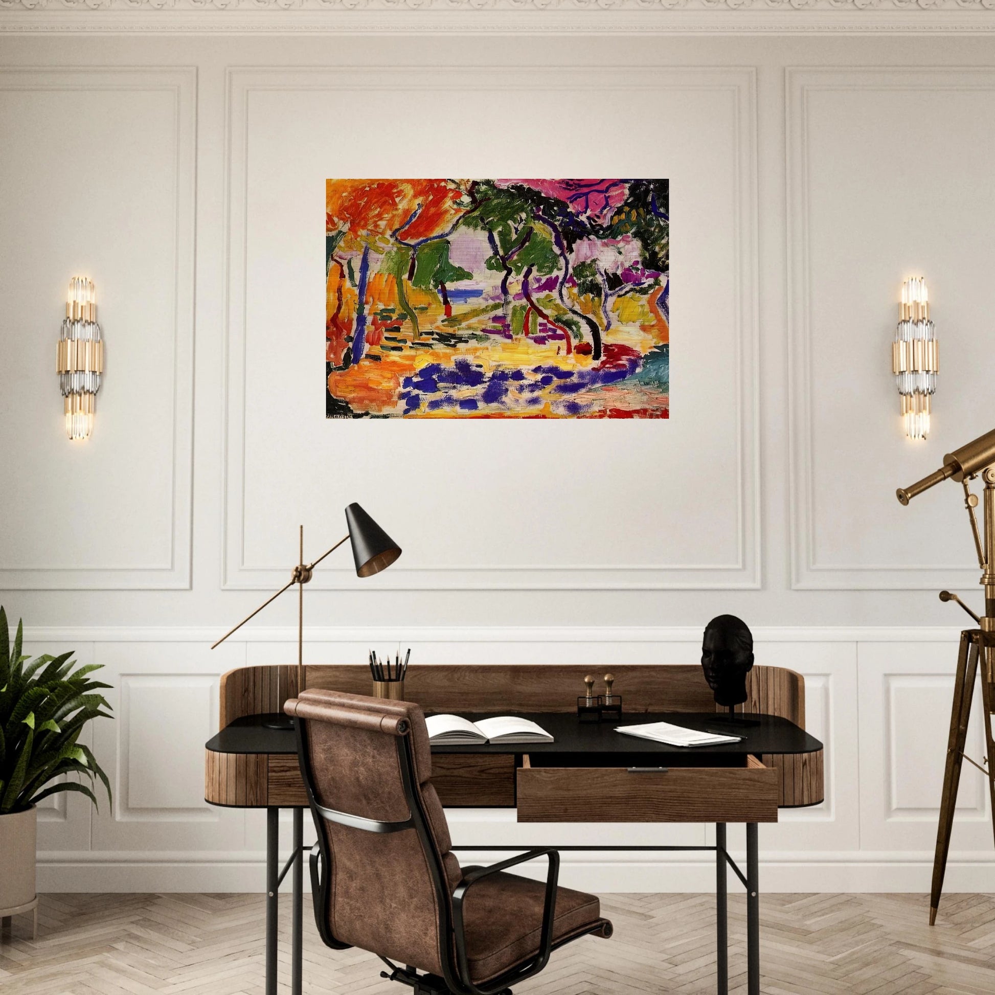 COUNTRYSIDE AT COLLIOURE 1905 - Henri Matisse Brushed Aluminum Print - 70x100 cm / 28x40 inches | Henri Matisse Aluminum Print | Henri Matisse Prints