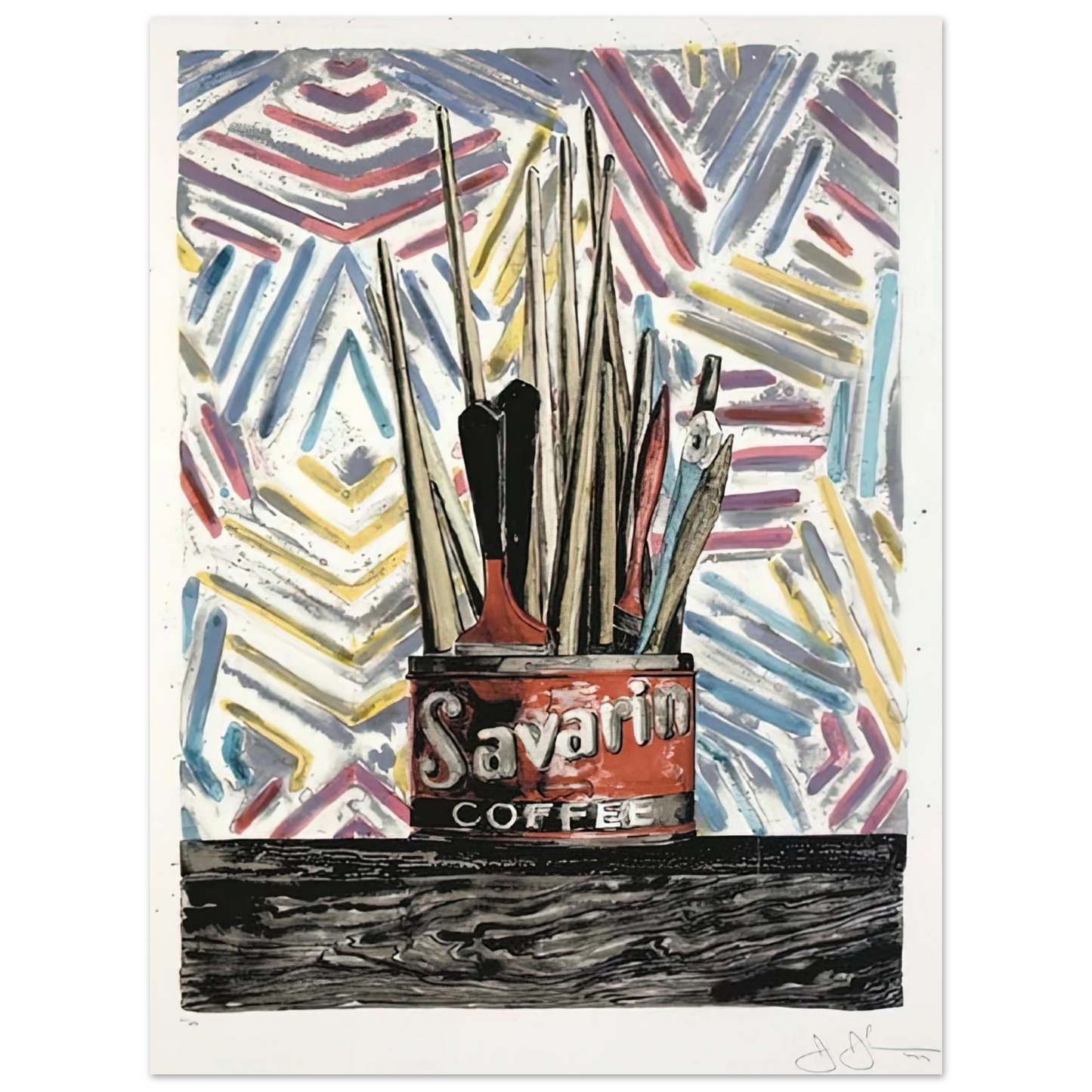 Jasper Johns - SAVARIN ULAE 183  75x100 cm / 30x40inches Fine Art Poster