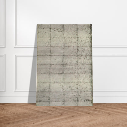 Untitled Black and Cream Grid - 1964 - Brice Marden Brushed Aluminum Print - 70x100 cm / 28x40 inches | Brice Marden Aluminum Print | Brice Marden Prints