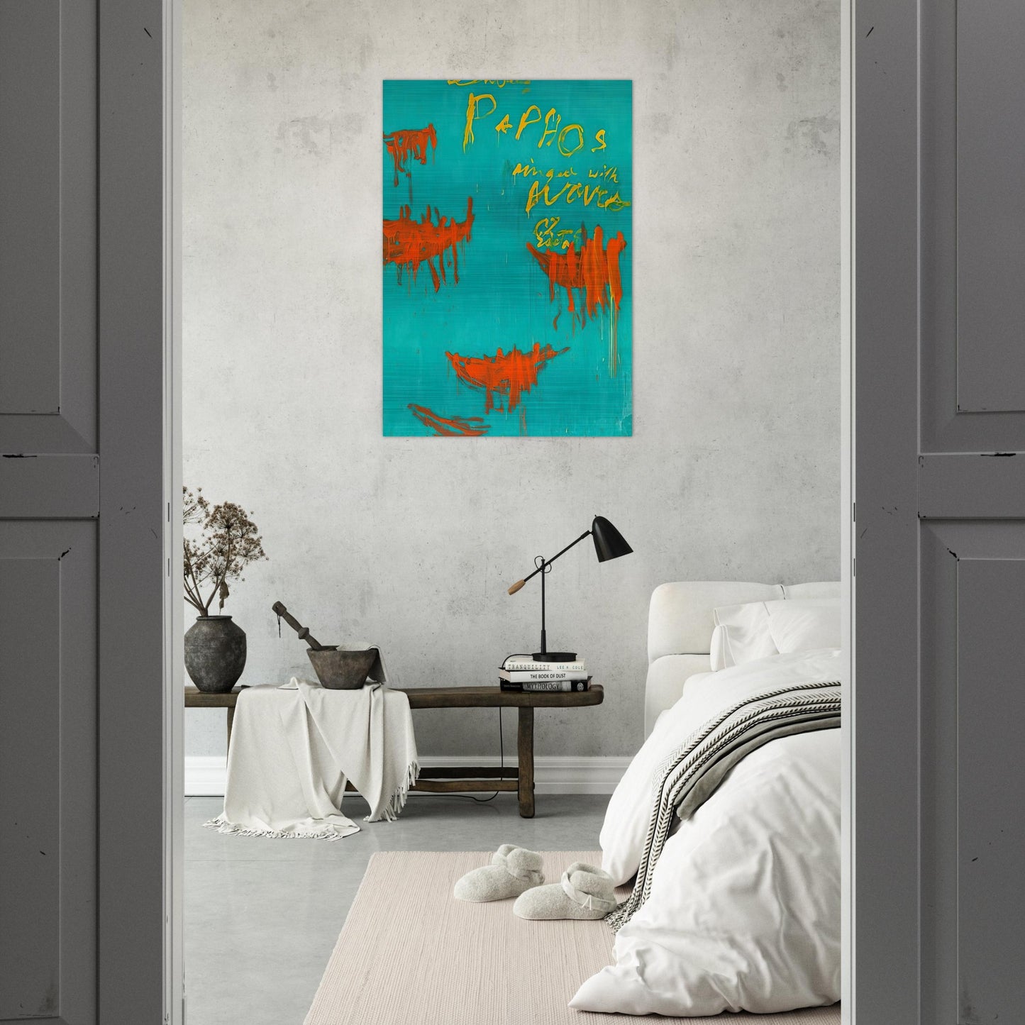 Leaving Paphos Ringed With Waves III - Cy Twombly Brushed Aluminum Print - 70x100 cm / 28x40 inches | Cy Twombly Aluminum Print | Cy Twombly Prints