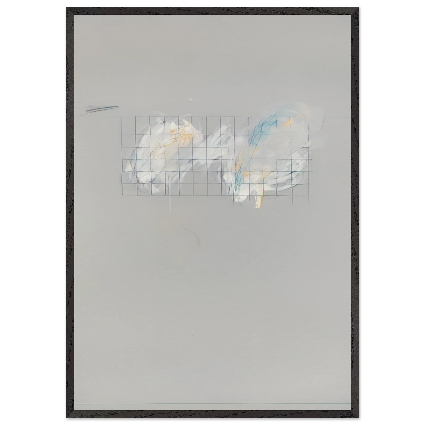 Nine Discourses on Commodus Part I - Cy Twombly 70x100 cm / 28x40 inches Framed Art Print – Black Wooden Frame