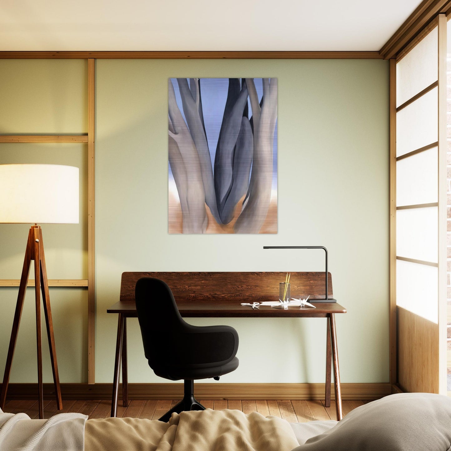 Dark Tree Trunks - Georgia O'Keeffe Brushed Aluminum Print - 70x100 cm / 28x40 inches | Georgia O'Keeffe Aluminum Print | Georgia O'Keeffe Prints