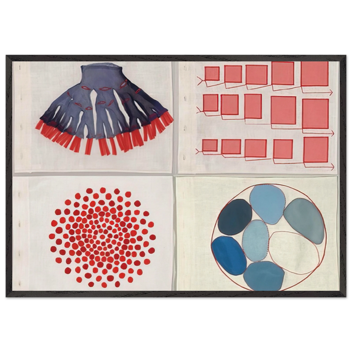UNTITLED 9 - Louise Bourgeois 70x100 cm / 28x40 inches Framed Art Print – Black Wooden Frame