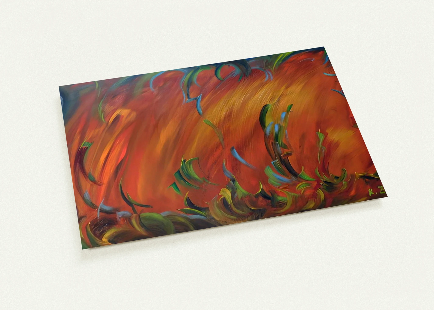 Evening By Konrad Zuse Pack of 10 Post Cards | Konrad Zuse Post Cards | A6 (10.5 x 14.8 cm) - 4.1 x 5.8 inches