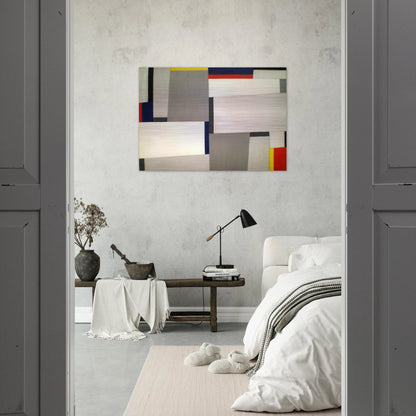 Relational Painting #73 - 1954 - Fritz Glarner Brushed Aluminum Print - 70x100 cm / 28x40 inches | Fritz Glarner Aluminum Print | Fritz Glarner Prints