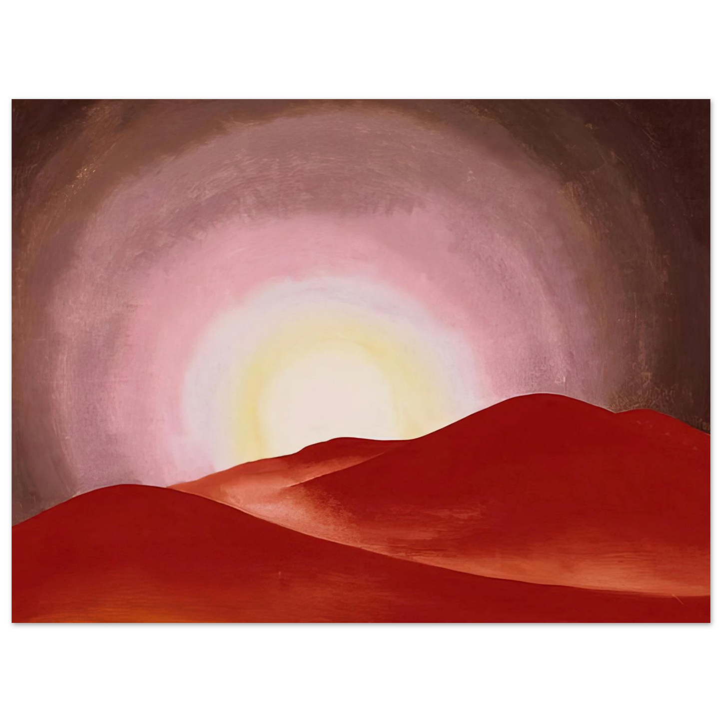 Georgia O'Keeffe - Red Hills, Lake George Fine Art Poster