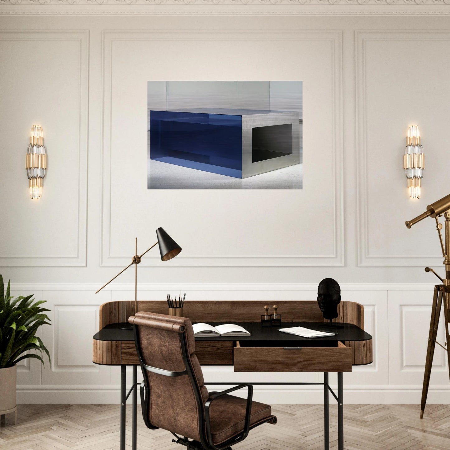 Untitled - 1968 - Donald Judd Brushed Aluminum Print - 70x100 cm / 28x40 inches | Donald Judd Aluminum Print | Donald Judd Prints