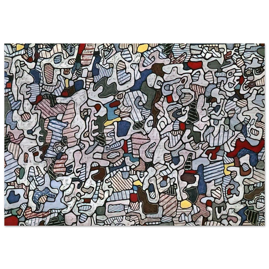 L HOURLOUPE 1966 - Jean Dubuffet Brushed Aluminum Print - 70x100 cm / 28x40 inches | Jean Dubuffet Aluminum Print | Jean Dubuffet Prints